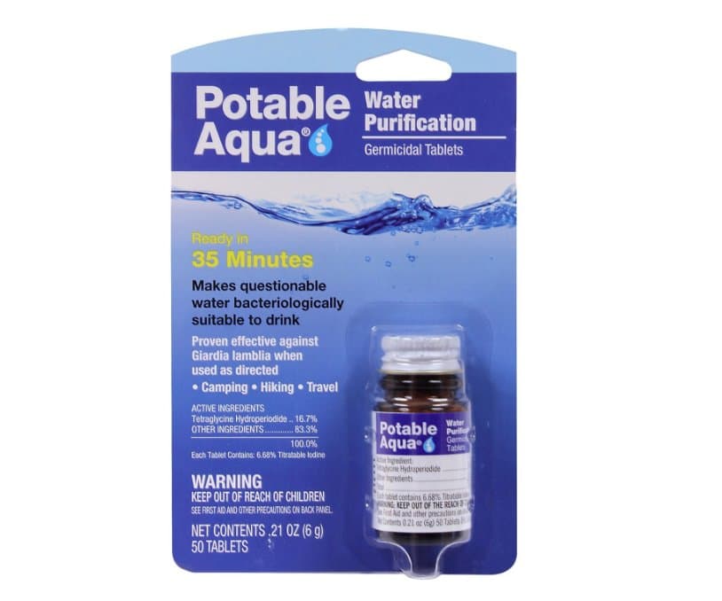 Potable Aqua Iodine Tabs ×6